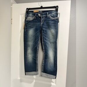 NEW‎ NWT Tuesday Capri silver Jeans 29